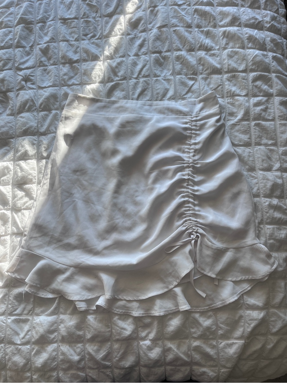 Flowy White Mini Skirt